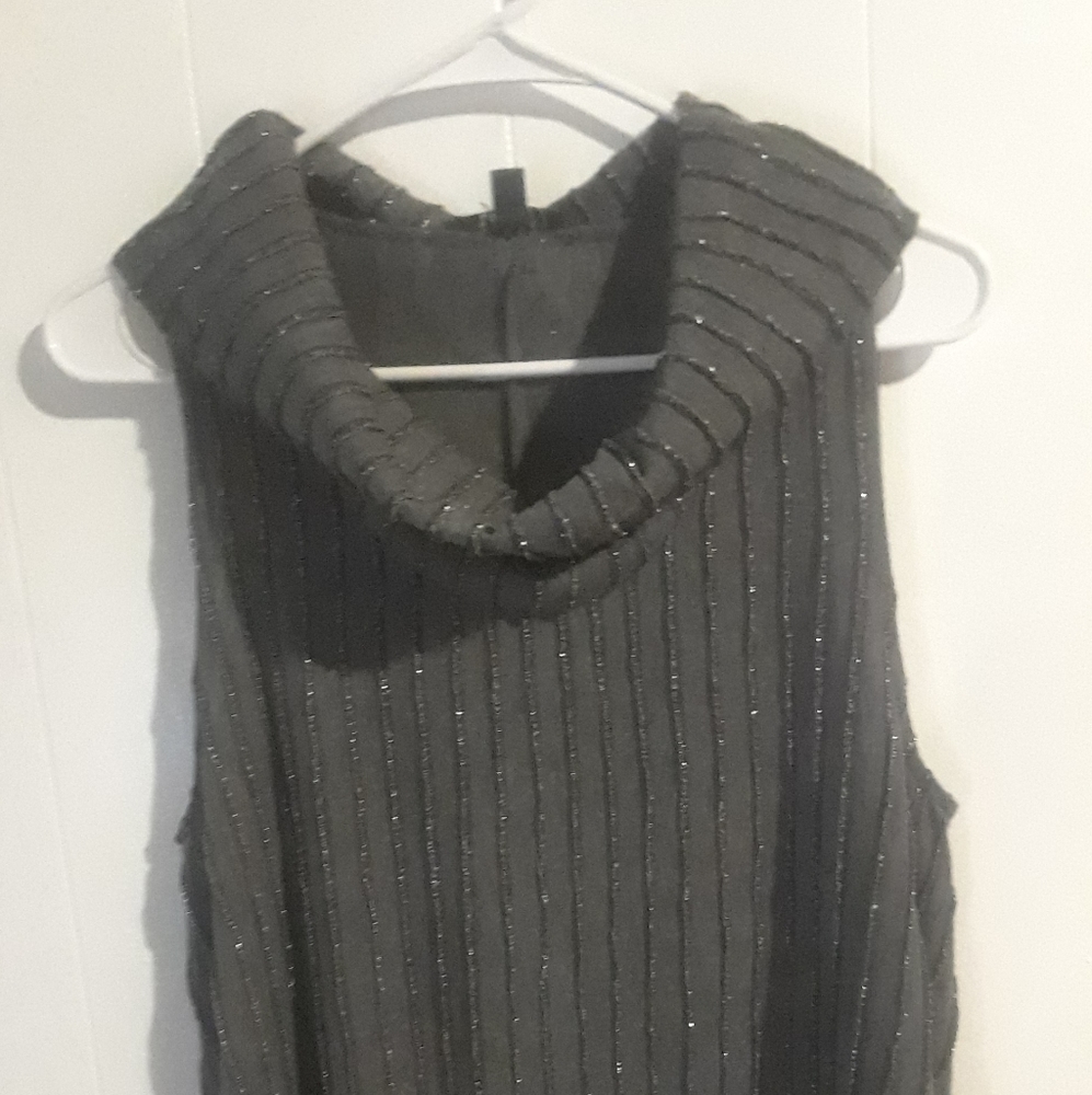 Spense Grey Sparkle Long Shirt Dress